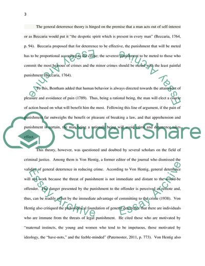 Is General Deterrence Likely to Reduce Crime