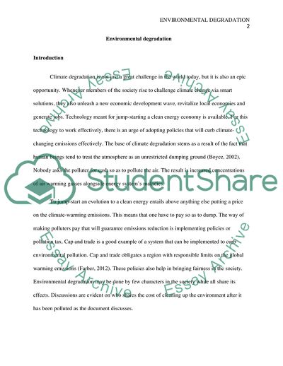 The Political Economy of the Environment