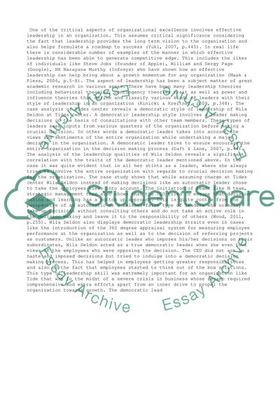 WilaSeldons Leadership at Tides Centre