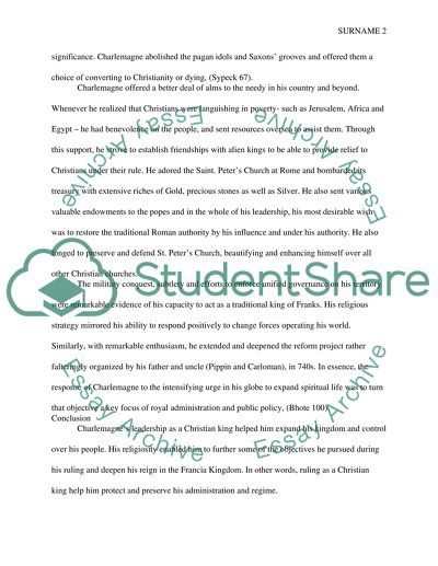 Charlemagne as a Christian king