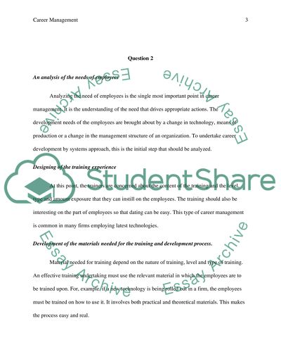 Career Management Plan