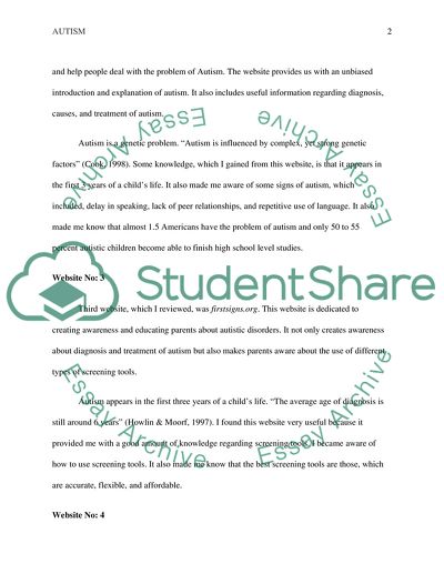 Review of the US Autism Websites