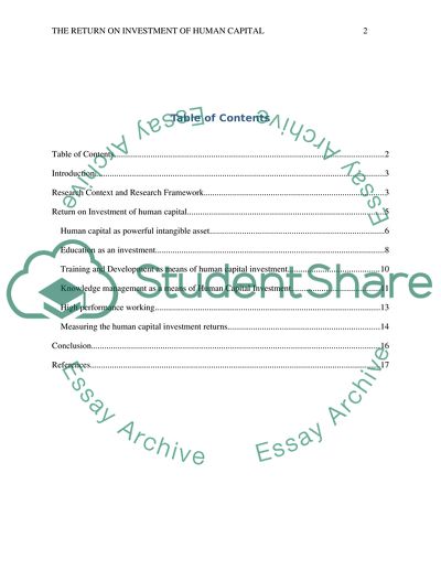 Features Of The Human Capital Management