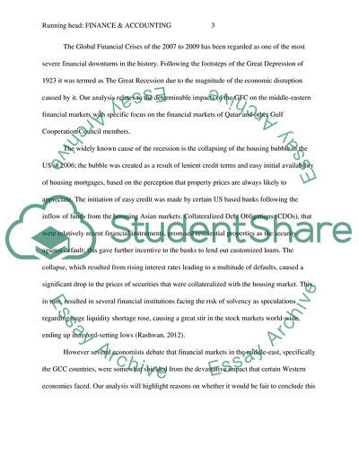 Performance of the GCC Banking Sector During the Crises