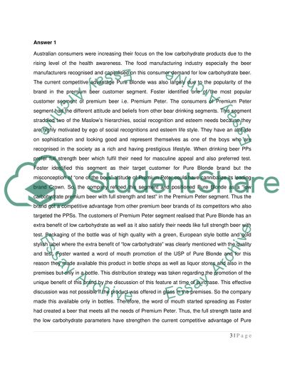 Premium Beer Customer Segment in Australia