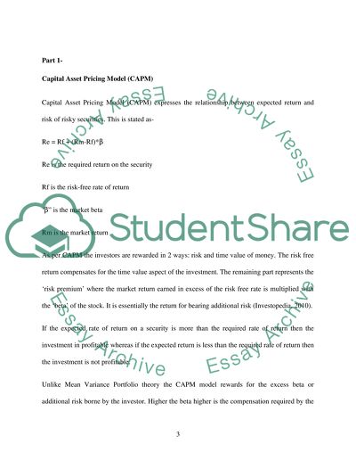 Criticism of Capital Asset Pricing Model