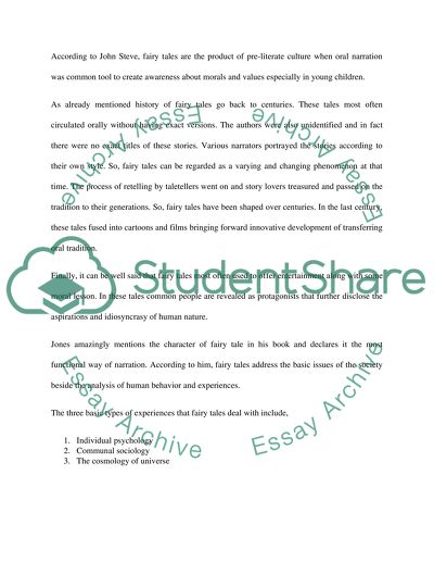 Can the history of fairy tales tell us anything about the history of childhood