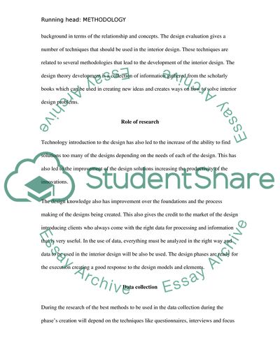 Technology in Interior Design: Methodology Second Draft