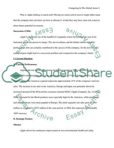 Apple: Competing In The Global Arena