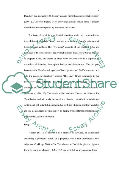 An Exegesis of Isaiah