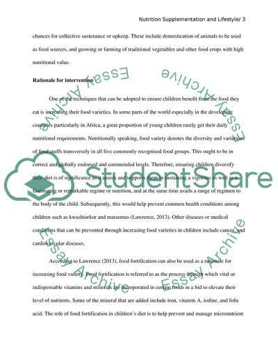 Nutrition Supplementation and Lifestyle