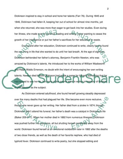 Emily dickinson research paper