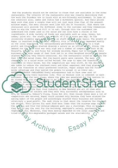 Innovation and Entrepreneurship - Case Synopses - KAPAI NEW ZEALAND