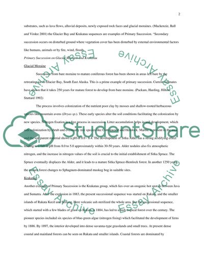 Ecosystem Succession