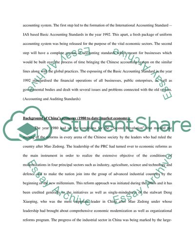 International accounting in china