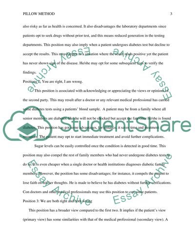 Pillow Method in Diabetes Diagnosis