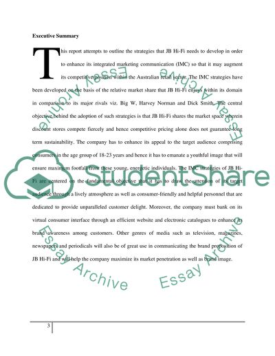 Strategy Development Format of JB Hi-Fi