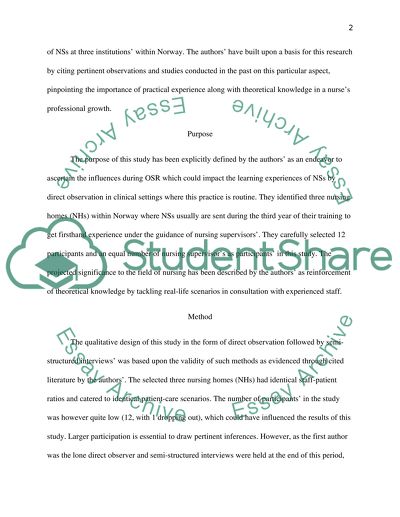 The Oral Shift in Learning of Nursing Students