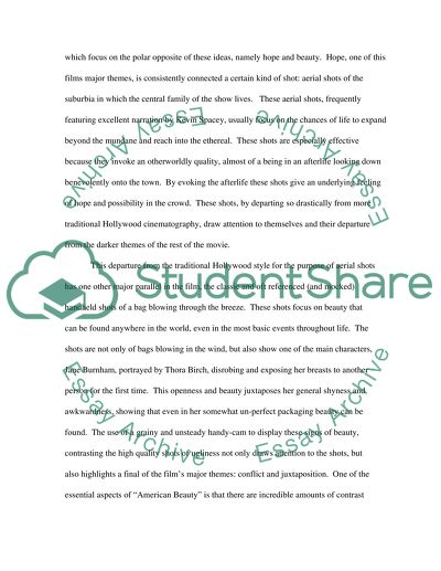 Analysis of the Film American Beauty