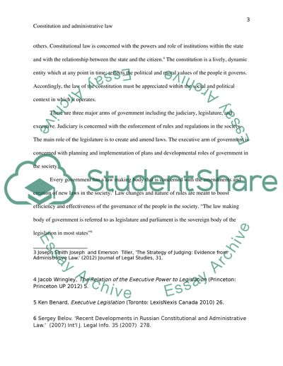 Constitution and Administrative Law