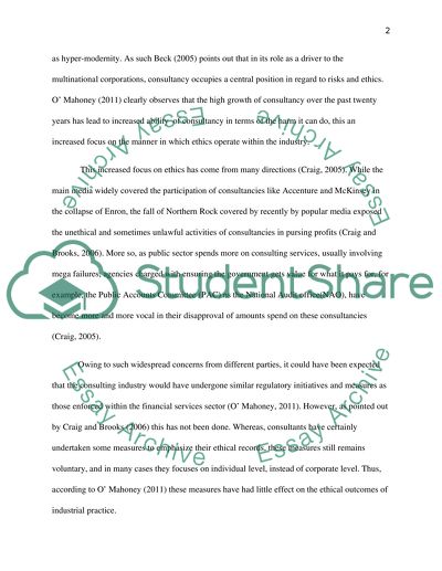 Managing Ethical Consultancy in the UK