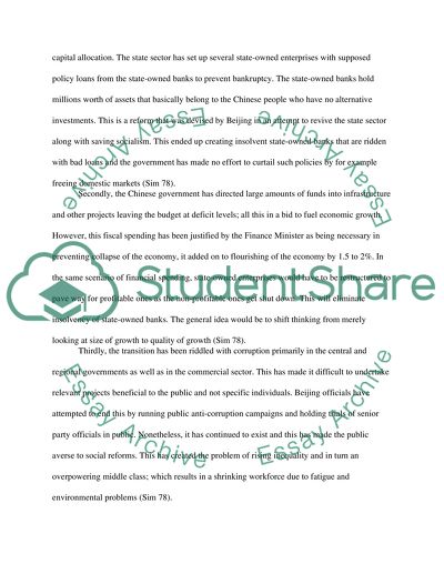 Chinas Transition to a Market-oriented Economy