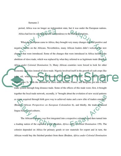 European Colonialism over African People