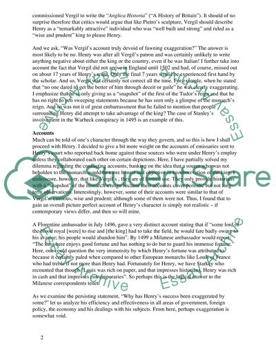 To what extent has Henry VIIs success as the first of the Tudor Monarchs been exaggerated