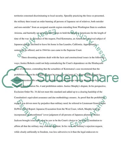 Korematsu vs the United States