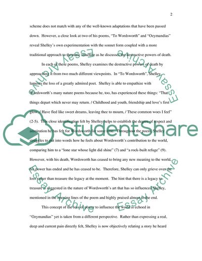 Percy Bysshe Shelley as Sonneteer