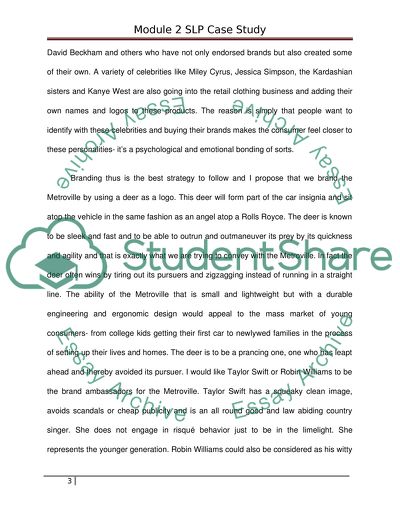 Choice of Brand Strategy for Metroville Cars