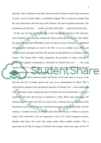 The Truman Show, How the Media Manipulates and Control