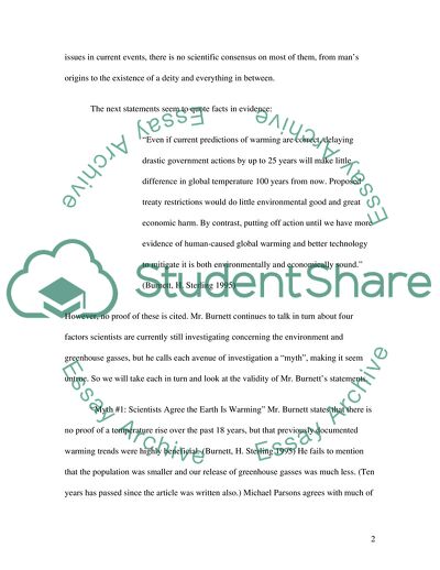 Analysis of an argument -rhetorical analysis