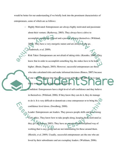 The Relationship between Entrepreneurship and Economic Development