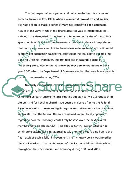 2008 Housing Crisis: Cause, Effect, and Prevention of Future Similar Outcomes