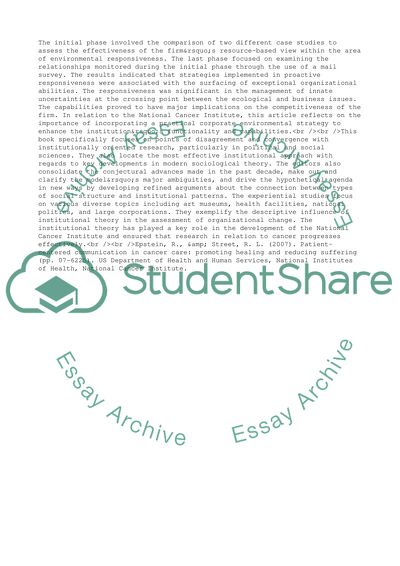 Analysis of Articles about Strategic Management