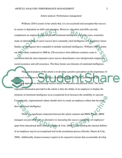 Management of Human Resources