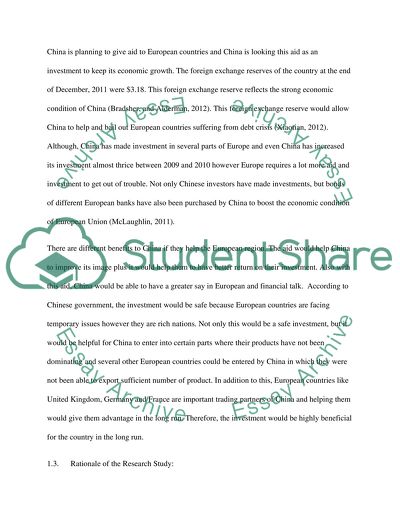 The impact on China foreign exchange reserve if china aids European union debt crisis