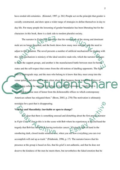 Violence and Masculinity: Fight Club