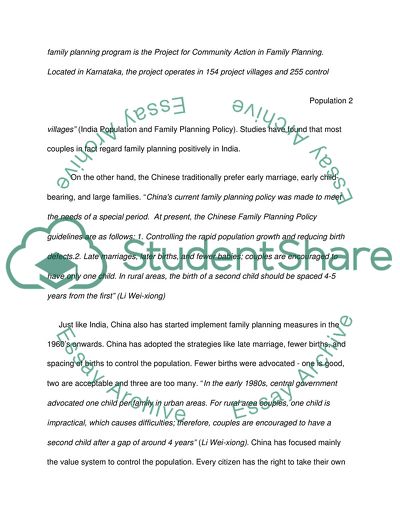 India Population and Family Planning Policy