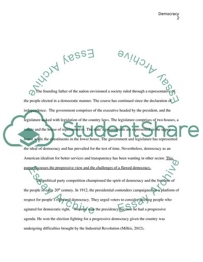 The Progressive View and the Challenges of a Flawed Democracy