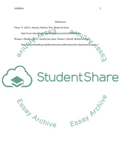 Symptoms and Treatments of Anaemia
