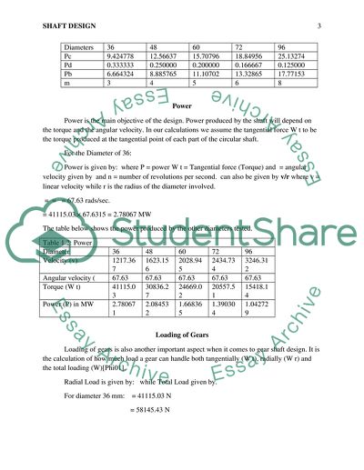 Gear box design Lab Report Example | Topics and Well Written Essays