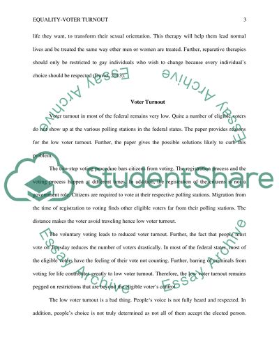 Equality-Voter Turnout