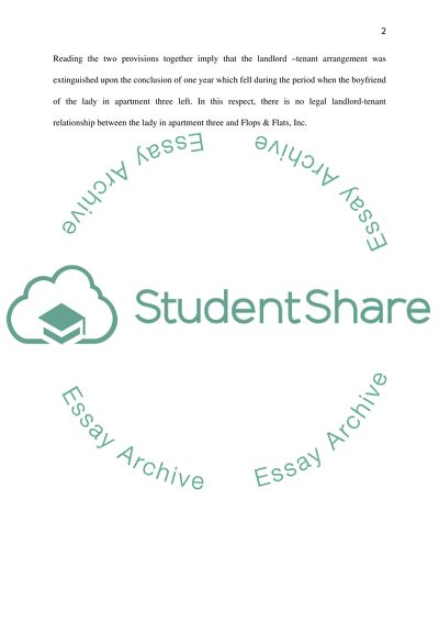 Legal Relationship to the Occupants