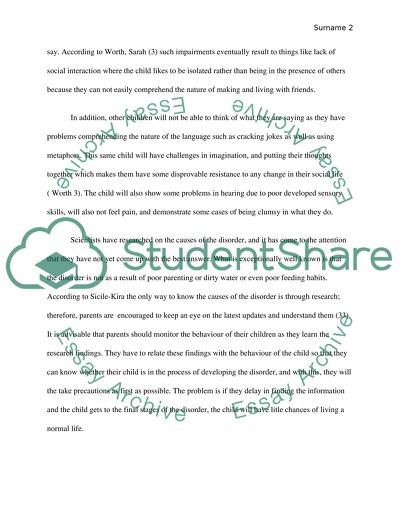 Autism Spectrum Disorder