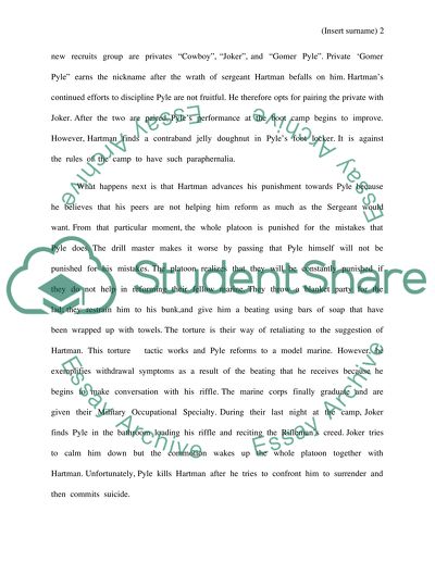 Full Metal Jacket Movie Analysis