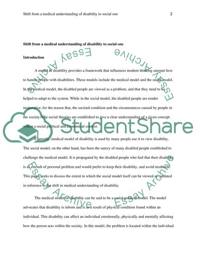 Medical Model of Disability
