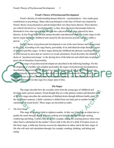 Freuds Theory of Psychosexual Development