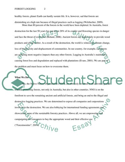 Impact of Forest Logging